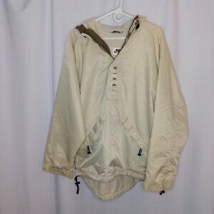 Nike Quarter Zip Lined Windbreaker Jacket Poncho Hooded Rain Coat